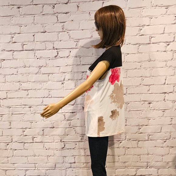 CALVIN KLEIN, Sleeveless floral top with zipper detail - Picture 7 of 9